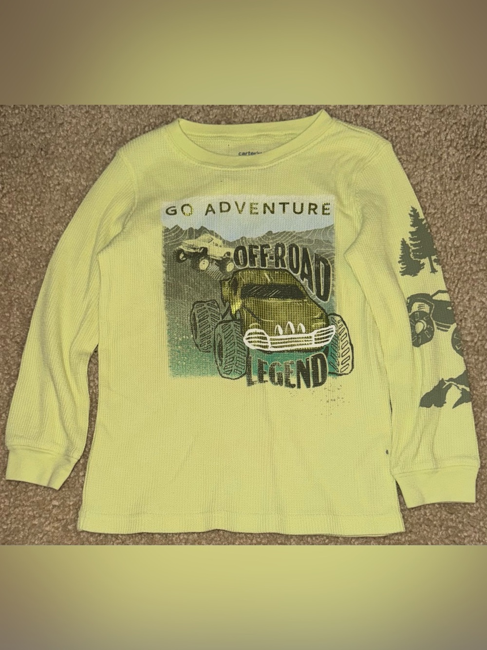 Carter's Light Yellow Offroad 'Go Adventure' Long Sleeve Tee
